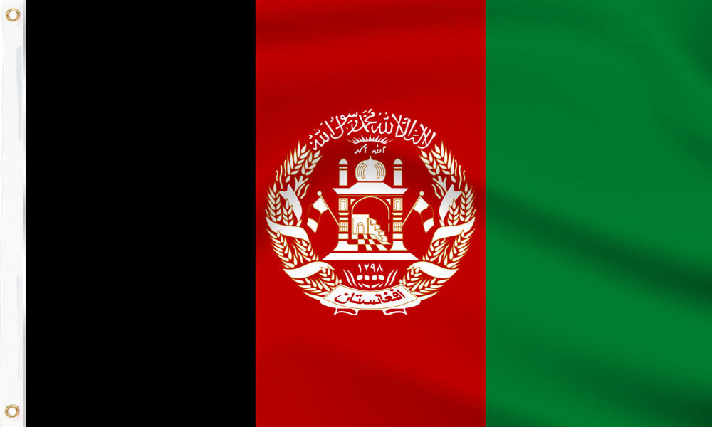 Buy afghanistan flag online. Premium polyester for indoor or outdoor use.