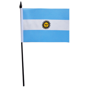 WXTWK 12-Pack Argentina Flag Mini Desk Flags - Small Table Flags With Stand For Decorations