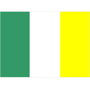 Offaly Flag(Green, White and Yellow)