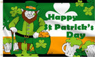 Buy happy st patricks day flag leprechaun online. Premium polyester for indoor or outdoor use.