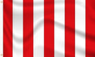 Buy red white striped flag online. Premium polyester for indoor or outdoor use.