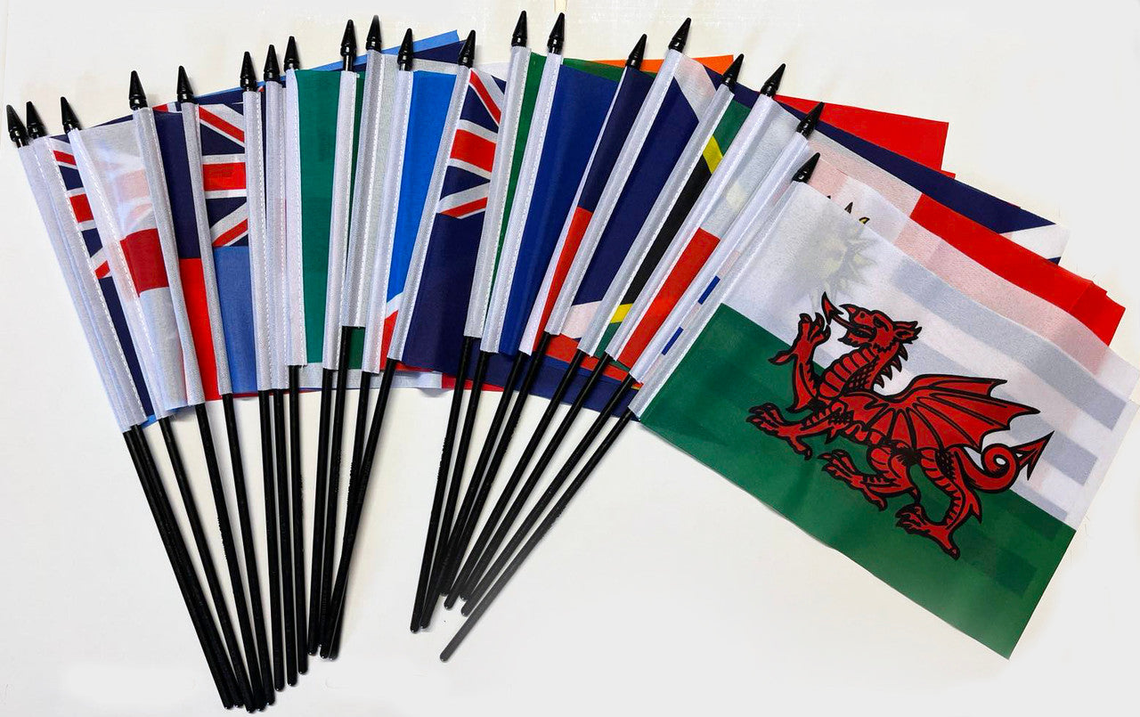 Buy 2023 Rugby World Cup France hand waving Flag Packs from the UK flag specialist Flag and Bunting Store