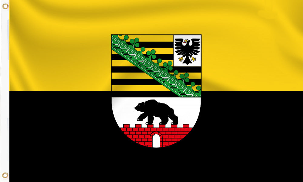 Buy sachsen anhalt flag online. Premium polyester for indoor or outdoor use.