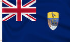 St Helena Flag with Union Jack and coat of arms on a blue background